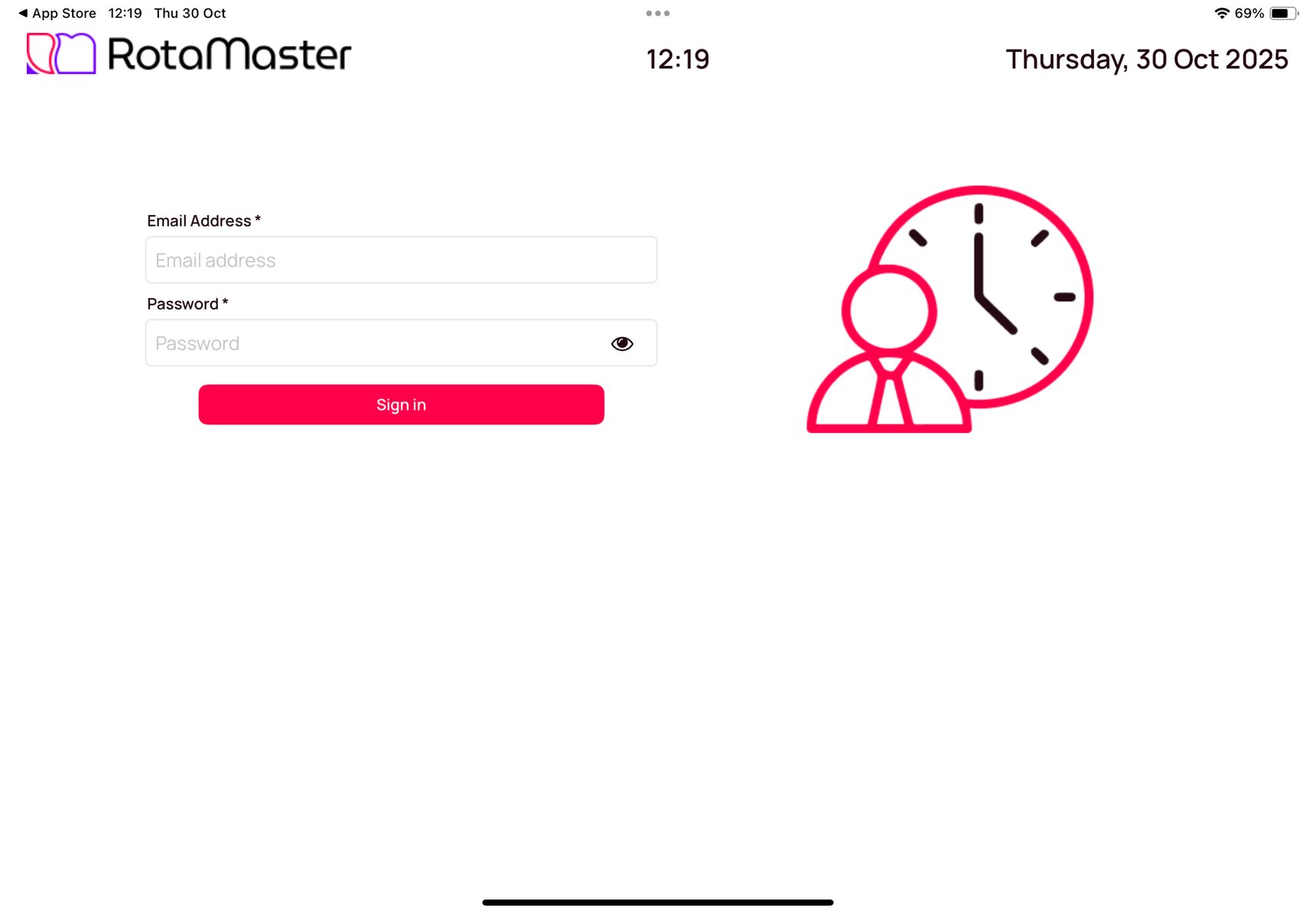 Logging in to the Attendance+ App