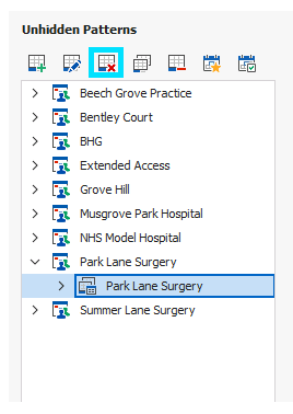 Deleting and Hiding a Shift Pattern