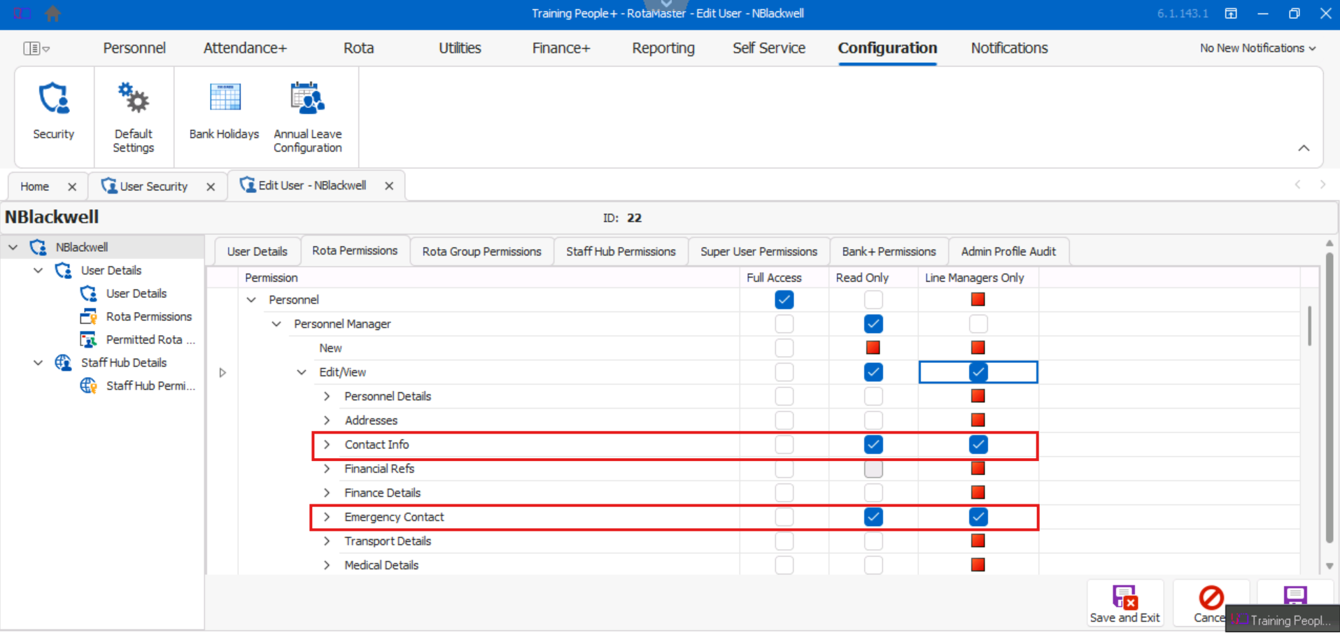 Line Manager Computer Setting Line Manager Access Rights