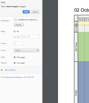 Exporting And Printing In Direct Browser Access