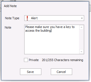 Adding notes and flags on Shift Pattern Manager