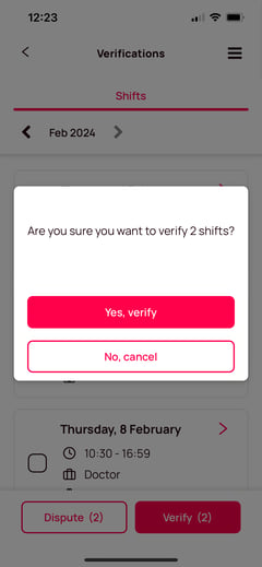 verify confirmation